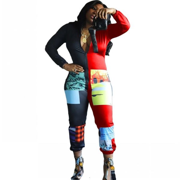 autumn streetwear zipper bodycon women fashion turtleneck full bodysuit impression nightclub overalls 5170, Gray 
autumn streetwear zipper bodycon women fashion turtleneck full bodysuit impression nightclub overalls 5170, Gray
