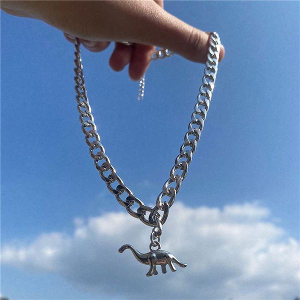 chains 2021 fashion street vintage harajuku cute dinosaur pendant chain choker necklace for women men hip hop punk jewelry accessories, Silver
chains 2021 fashion street vintage harajuku cute dinosaur pendant chain choker necklace for women men hip hop punk jewelry accessories, Silver
