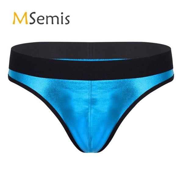 swimwear mens lingerie thongs underwear metallic patent leather bulge pouch briefs low waist elastic waistband t-back underpants
swimwear mens lingerie thongs underwear metallic patent leather bulge pouch briefs low waist elastic waistband t-back underpants