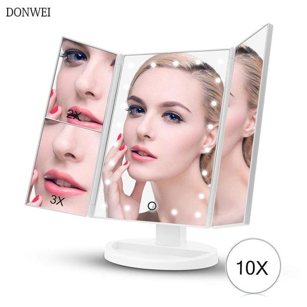 3 folding adjustable touch screen makeup mirror light 22 led table deskmakeup1x/2x/3x/10x magnifying mirrors vanity light
3 folding adjustable touch screen makeup mirror light 22 led table deskmakeup1x/2x/3x/10x magnifying mirrors vanity light