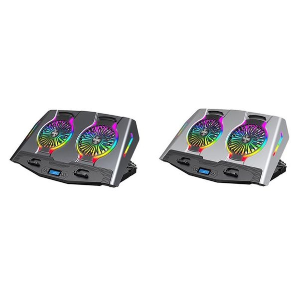 fans & coolings rgb lapcooler 11-21 inch dual fan with lcd display gaming cooling pad stand 2 usb ports
fans & coolings rgb lapcooler 11-21 inch dual fan with lcd display gaming cooling pad stand 2 usb ports