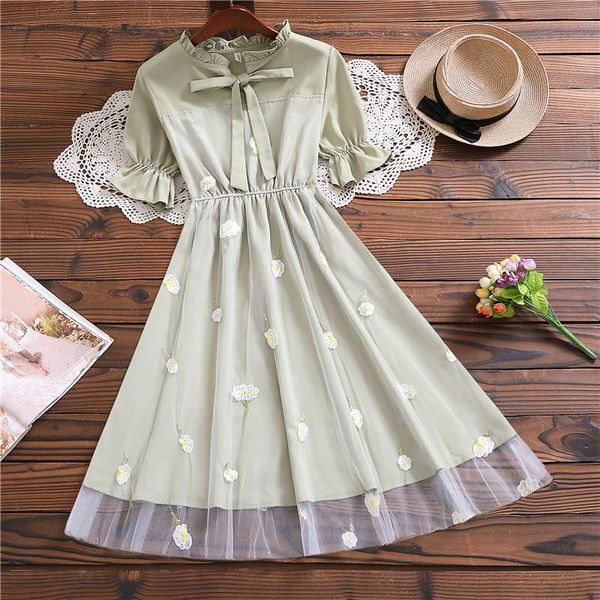 party dresses mori girl cute sweet dress summer fashion short sleeve vestidos, White;black
party dresses mori girl cute sweet dress summer fashion short sleeve vestidos, White;black