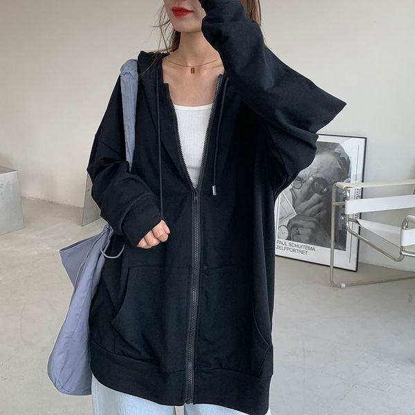 women's hoodies & sweatshirts autumn 2021 women hoodie sweatshirt fleece long sleeve oversized jacket korean style outwear loose casual, Black
women's hoodies & sweatshirts autumn 2021 women hoodie sweatshirt fleece long sleeve oversized jacket korean style outwear loose casual, Black