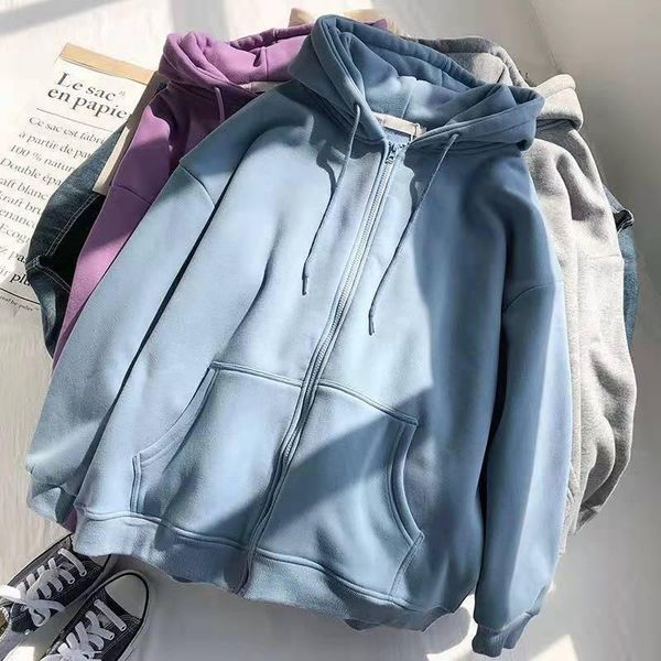 women's hoodies & sweatshirts harajuku streetwear 2021 autumn jacket thick fleece winter clothes women hooded kawaii zip hoodie, Black
women's hoodies & sweatshirts harajuku streetwear 2021 autumn jacket thick fleece winter clothes women hooded kawaii zip hoodie, Black
