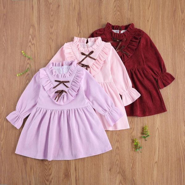 toddler baby girl's fashionable corduroy one-piece dress solid color lace falbala collar long sleeve bow autumn clothing 1-6y, Red;yellow
toddler baby girl's fashionable corduroy one-piece dress solid color lace falbala collar long sleeve bow autumn clothing 1-6y, Red;yellow