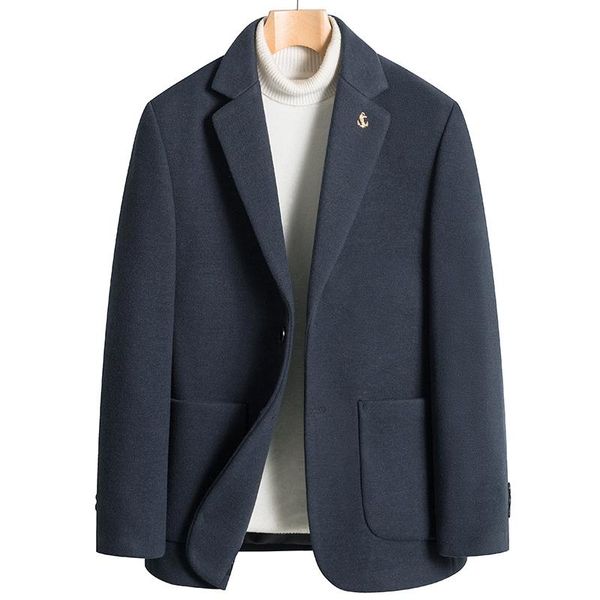 men's wool & blends business outwear casual 2021 autumn winter streetwear heavy woolen overcoat medium length long windbreaker coat, Black
men's wool & blends business outwear casual 2021 autumn winter streetwear heavy woolen overcoat medium length long windbreaker coat, Black