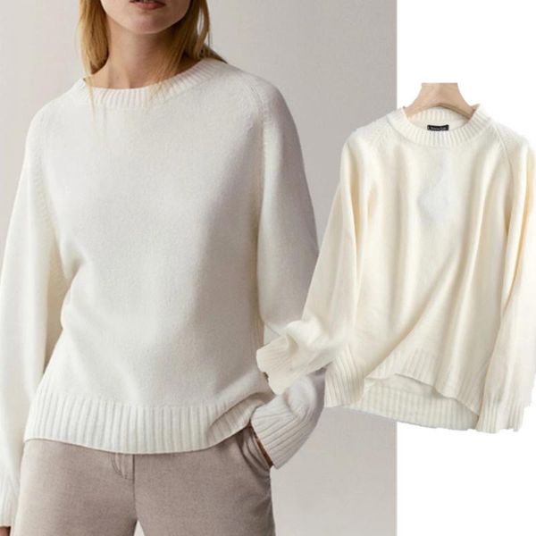 women's sweaters withered england style office lady fashion simple solid wool loose casual o-neck winter women pull femme pullovers, White;black
women's sweaters withered england style office lady fashion simple solid wool loose casual o-neck winter women pull femme pullovers, White;black
