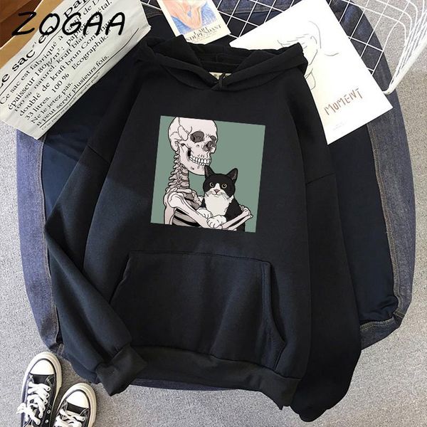 men's hoodies & sweatshirts zogaa spring thick hooded sweatshirt personality skull harajuku student plus size hoodie hip-hop casual men, Black
men's hoodies & sweatshirts zogaa spring thick hooded sweatshirt personality skull harajuku student plus size hoodie hip-hop casual men, Black