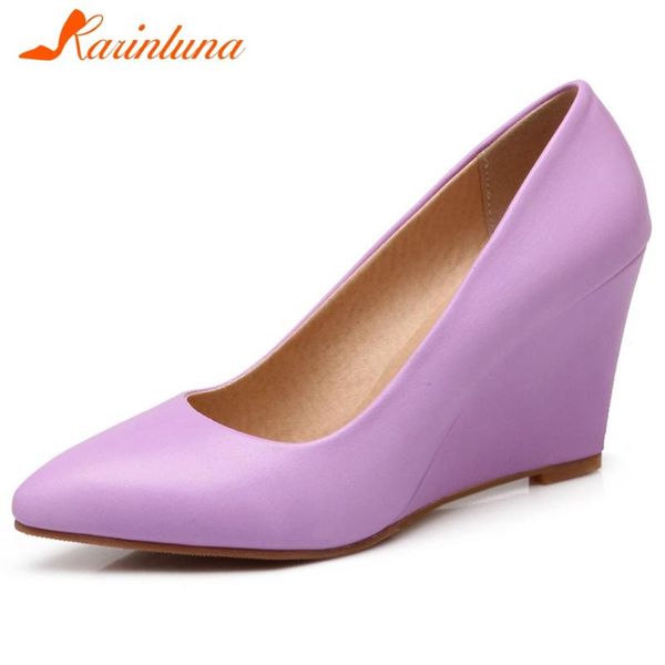 dress shoes karin 2021 female concise office pumps pointed toe wedges high heels slip on women brand fashion, Black
dress shoes karin 2021 female concise office pumps pointed toe wedges high heels slip on women brand fashion, Black