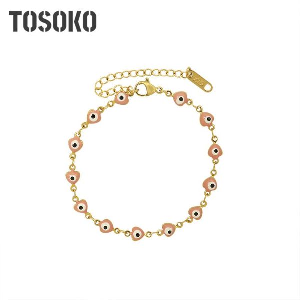 link, chain tosoko stainless steel jewelry drop oil pink little fish bracelet women's lovely sweet bse249, Black
link, chain tosoko stainless steel jewelry drop oil pink little fish bracelet women's lovely sweet bse249, Black