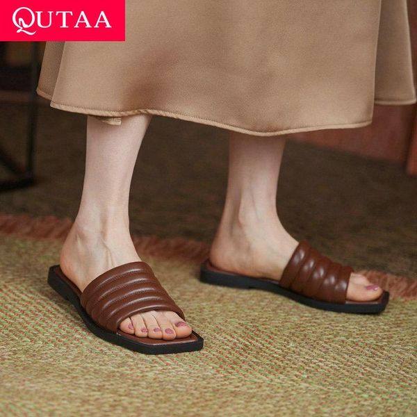 sandals qutaa 2021 flat heels women shoes cow leather square toe slingback summer ladies pumps size 34-39, Black
sandals qutaa 2021 flat heels women shoes cow leather square toe slingback summer ladies pumps size 34-39, Black