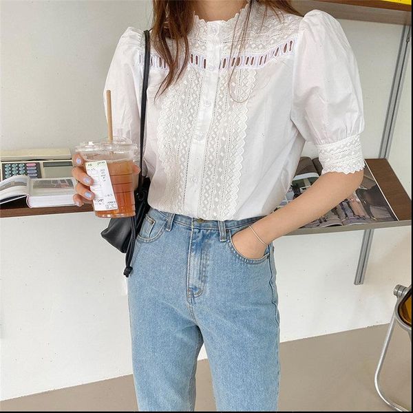 hzirip vintage embroidered short sleeve shirt white stand 2021 summer patchwork cute all match girls sweet chic blouses
hzirip vintage embroidered short sleeve shirt white stand 2021 summer patchwork cute all match girls sweet chic blouses