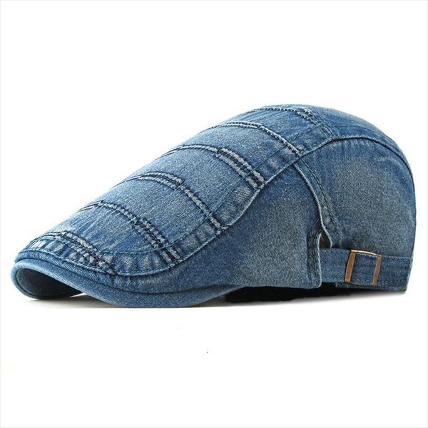 spring summer solid color newsboy caps men cotton washed denim flat peaked cap women painter beret hats 31, Blue;gray
spring summer solid color newsboy caps men cotton washed denim flat peaked cap women painter beret hats 31, Blue;gray
