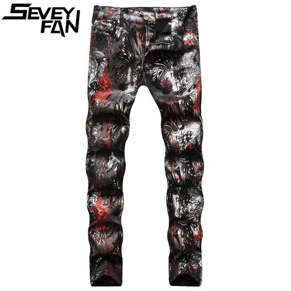 men's jeans seveyfan fahion bronzing graffiti hand painted slim denim pants hip hop streetwear trousers for male, Blue
men's jeans seveyfan fahion bronzing graffiti hand painted slim denim pants hip hop streetwear trousers for male, Blue