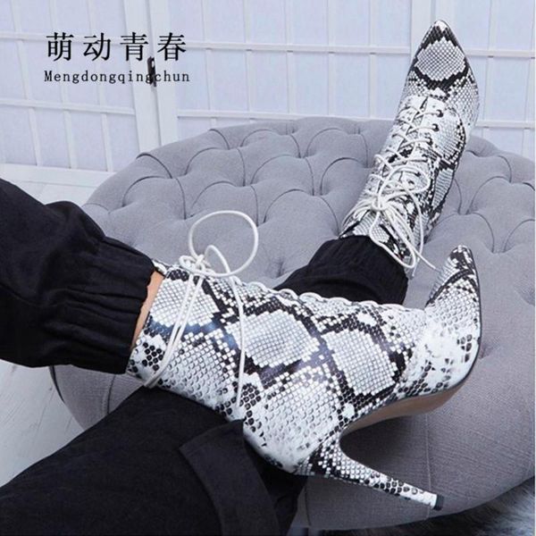 boots size 35-42 women ankle snake print pointed toe autumn winter pumps ladies lace up booties mujer, Black
boots size 35-42 women ankle snake print pointed toe autumn winter pumps ladies lace up booties mujer, Black