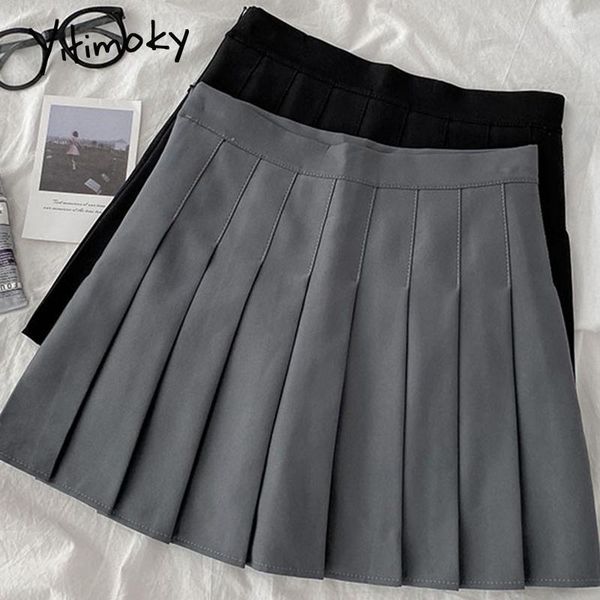 yitimoky black gray pleated skirts womens spring 2021 korean style plus size office lady a-line mini skirt fashion
yitimoky black gray pleated skirts womens spring 2021 korean style plus size office lady a-line mini skirt fashion