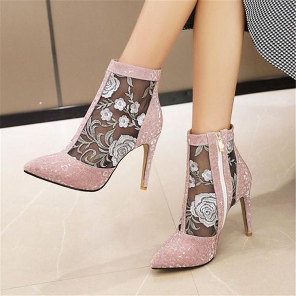 boots pxelena european women spring summer ankle embroider mesh ethnic stilettos high heels party dress shoes plus size 43, Black
boots pxelena european women spring summer ankle embroider mesh ethnic stilettos high heels party dress shoes plus size 43, Black