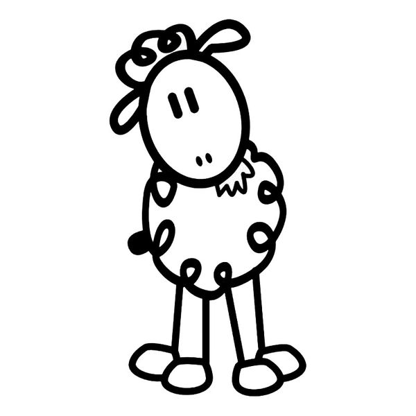 7.2*13.7cm cute cartoon sheep car styling cool vinyl decorative car sticker window decal black/silver s1-2787
7.2*13.7cm cute cartoon sheep car styling cool vinyl decorative car sticker window decal black/silver s1-2787