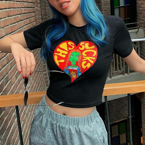 women's t-shirt women summer graphic y2k aesthetic cute short sleeve crop ladies e-girl harajuku black cropped tee shirt, White
women's t-shirt women summer graphic y2k aesthetic cute short sleeve crop ladies e-girl harajuku black cropped tee shirt, White