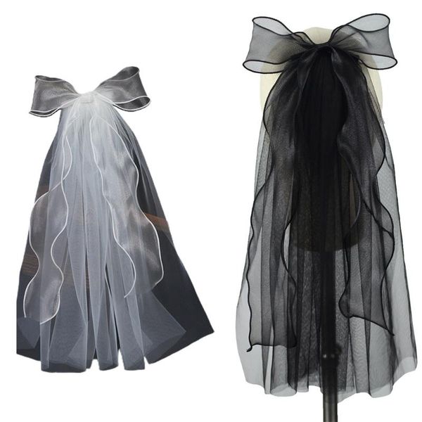 bridal veils wedding veil with hair clip accessories for brides 1 tier short tulle length 15.8" embellished bowknot, Black
bridal veils wedding veil with hair clip accessories for brides 1 tier short tulle length 15.8" embellished bowknot, Black