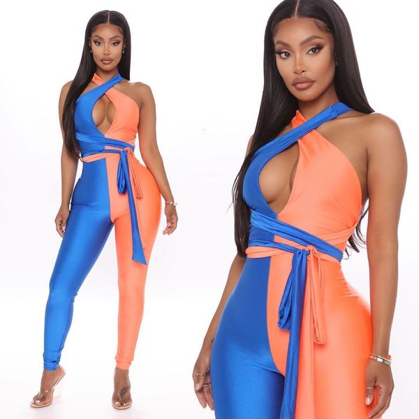 2021 new solid color patchwork halter sleeveless sashes slim women jumpsuit autumn selling rompers gum8, Gray
2021 new solid color patchwork halter sleeveless sashes slim women jumpsuit autumn selling rompers gum8, Gray