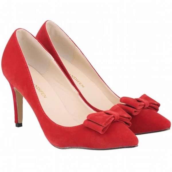 dress shoes autumn women stiletto sweet bowtie pointed toe pumps flock korean black professional work high heels 8cm
dress shoes autumn women stiletto sweet bowtie pointed toe pumps flock korean black professional work high heels 8cm