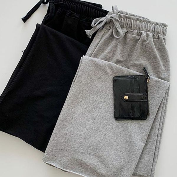women's pants & capris fashion high waist wide leg women casual straight loose gray black long trouser femme cotton bottom, Black;white
women's pants & capris fashion high waist wide leg women casual straight loose gray black long trouser femme cotton bottom, Black;white