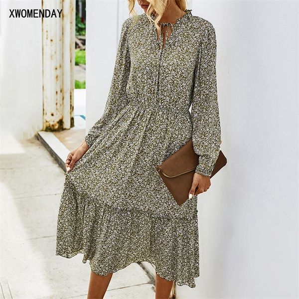 long dress autumn winter green long sleeve bow collar women clothing casual floral ruched dresses for women fall fashion 210303, Black;gray
long dress autumn winter green long sleeve bow collar women clothing casual floral ruched dresses for women fall fashion 210303, Black;gray