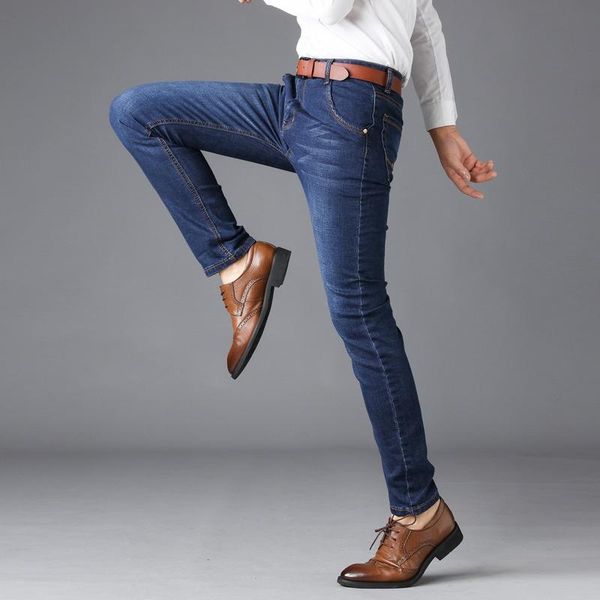 men's pants jeans blue straight stretch design large size business work office, Black
men's pants jeans blue straight stretch design large size business work office, Black