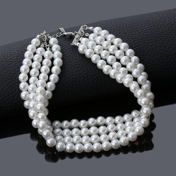 chokers 2021 fashion jewelry multi layer chains imitation pearl necklaces for women party wedding bride necklace collar choker brincos, Golden;silver
chokers 2021 fashion jewelry multi layer chains imitation pearl necklaces for women party wedding bride necklace collar choker brincos, Golden;silver