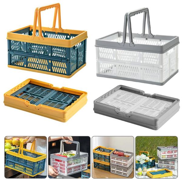 storage baskets collapsible plastic grocery shopping baskets, small folding stackable containers/bins with handles
storage baskets collapsible plastic grocery shopping baskets, small folding stackable containers/bins with handles