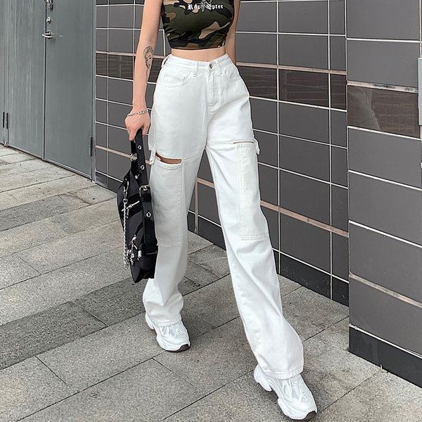 women's pants & capris hollow out ripped jeans womens wide leg pocket loose straight denim high waist baggy casual fashion vintage trou, Black;white
women's pants & capris hollow out ripped jeans womens wide leg pocket loose straight denim high waist baggy casual fashion vintage trou, Black;white