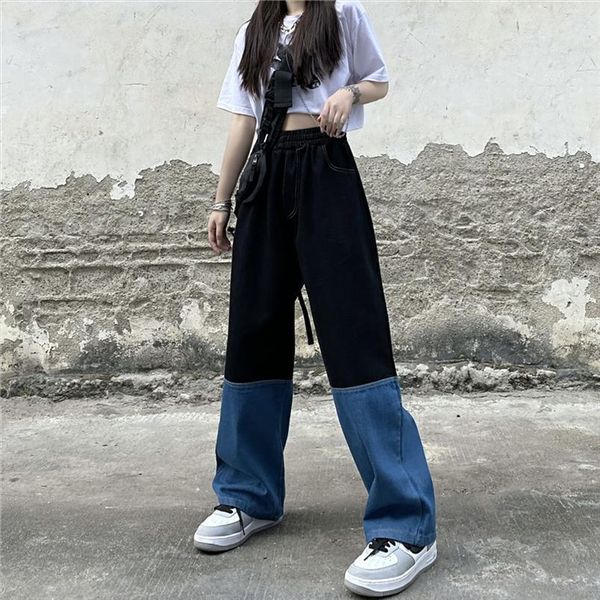 jeans y2k streetwear vintage elastic womens capri high waist wide leg harajuku splicing straight baggy denim trouser, Black;white
jeans y2k streetwear vintage elastic womens capri high waist wide leg harajuku splicing straight baggy denim trouser, Black;white