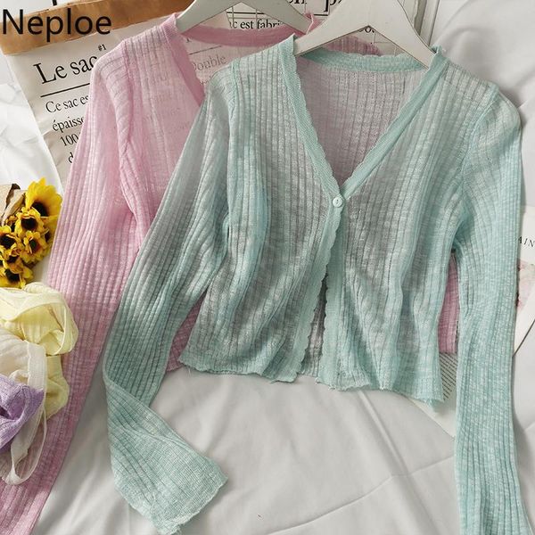 women's knits & tees neploe knitted pink cardigans women summer sunscreen long sleeve cropped cardigan korean see through kimono fashi, White
women's knits & tees neploe knitted pink cardigans women summer sunscreen long sleeve cropped cardigan korean see through kimono fashi, White