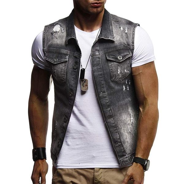 men' tank spring summer sleeveless shirts casual turn-down collar jean male fashion buttoned cardigan denim vest men streetwear, White;black
men' tank spring summer sleeveless shirts casual turn-down collar jean male fashion buttoned cardigan denim vest men streetwear, White;black