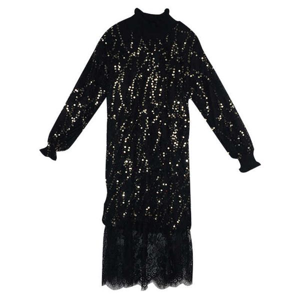 perhaps u autumn winter stand collar black pink white sequined tassel stitching lace long sleeve knee length dress d0897 210529, Black;gray
perhaps u autumn winter stand collar black pink white sequined tassel stitching lace long sleeve knee length dress d0897 210529, Black;gray