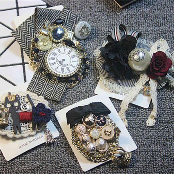 2020 korean trend cartoon lace plaid retro style brooch for girl fashion jewelry corsage accessories, Gray
2020 korean trend cartoon lace plaid retro style brooch for girl fashion jewelry corsage accessories, Gray
