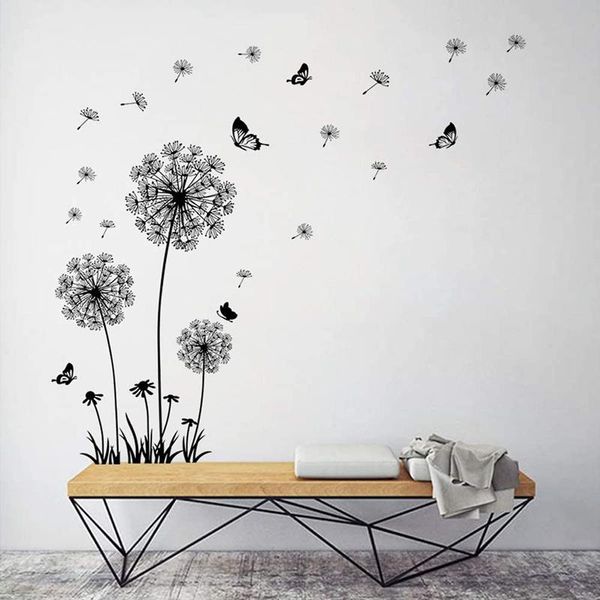 wall stickers black dandelion decals flying flowers butterflies art living room bedroom decor
wall stickers black dandelion decals flying flowers butterflies art living room bedroom decor
