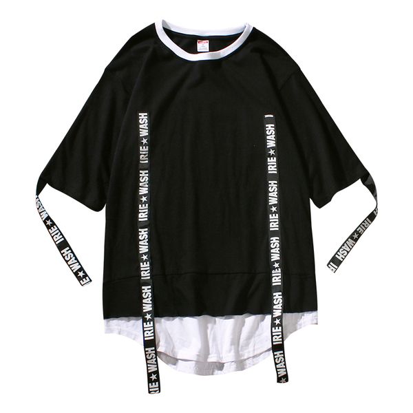 2021 new europeu e americano mar marca streetwear camisa falso duas peas manga mdia t hip hop fita de seda camiseta homme 4e31, White
2021 new europeu e americano mar marca streetwear camisa falso duas peas manga mdia t hip hop fita de seda camiseta homme 4e31, White
