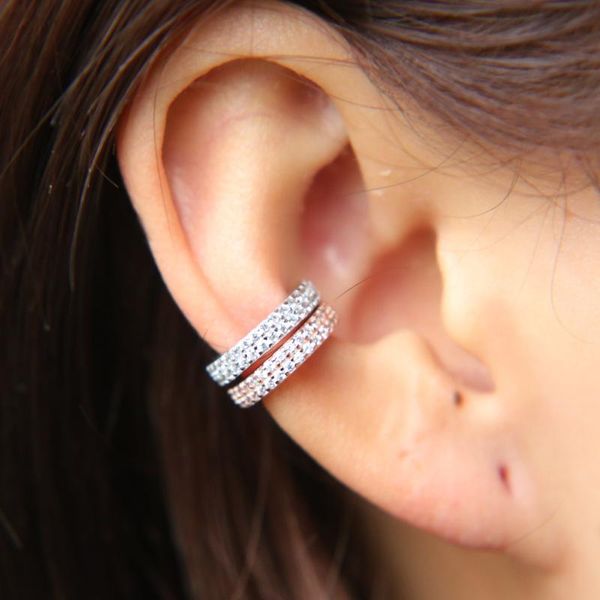 stud 100% 925 sterling silver dainty 2021 spring untique cz paved earring clip cuff for women girl lover jewelry wholesale, Golden;silver 
stud 100% 925 sterling silver dainty 2021 spring untique cz paved earring clip cuff for women girl lover jewelry wholesale, Golden;silver