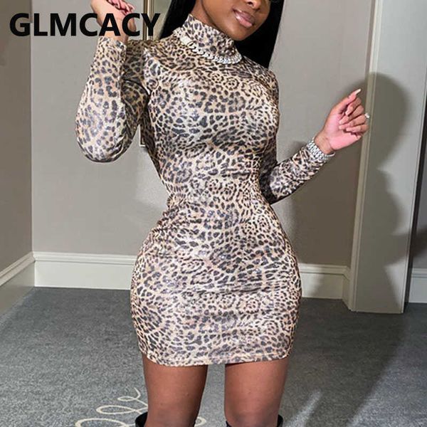 women long sleeve cowl neck bodycon dress leopard slim mini party dresses 210702, Black;gray
women long sleeve cowl neck bodycon dress leopard slim mini party dresses 210702, Black;gray