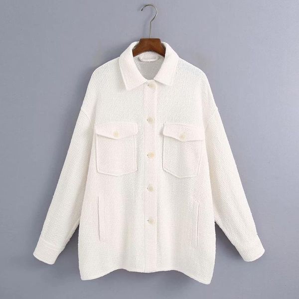 women new casual solid shirts jackets coats 2021 autumn long sleeve pockets loose female plus size jacket outerwear clothing, Black;brown
women new casual solid shirts jackets coats 2021 autumn long sleeve pockets loose female plus size jacket outerwear clothing, Black;brown