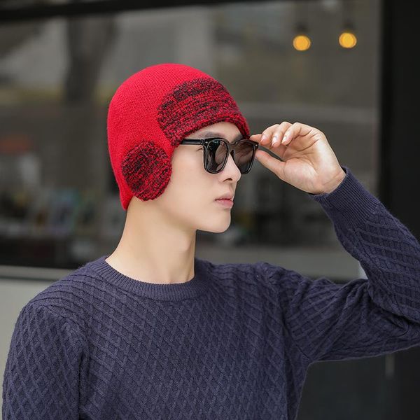 berets 2021 men's winter keep ear warm beanies male knitted hat caps for outdoor accessories, Blue;gray
berets 2021 men's winter keep ear warm beanies male knitted hat caps for outdoor accessories, Blue;gray