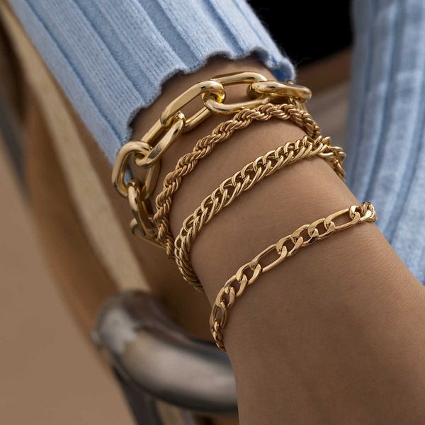 jewelry punk fashion chain simple geometry multilayer metal versatile bracelet, Silver
jewelry punk fashion chain simple geometry multilayer metal versatile bracelet, Silver