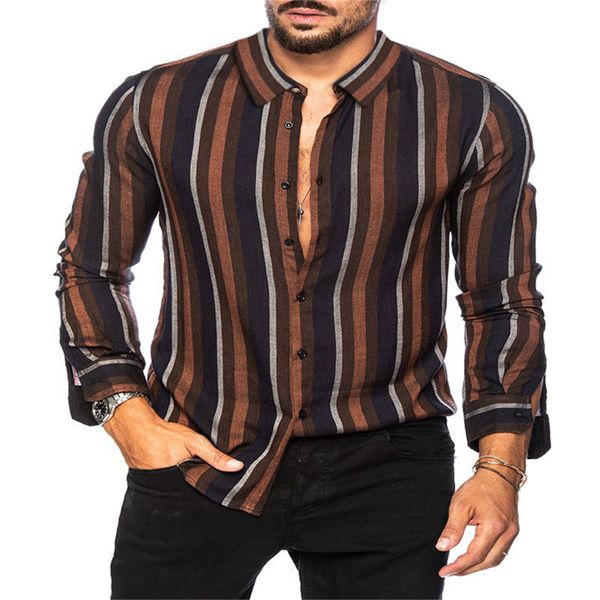 autumn men casual striped shirt turn-down collar long sleeve breathable slim buttons hawaii kg-98, White;black
autumn men casual striped shirt turn-down collar long sleeve breathable slim buttons hawaii kg-98, White;black