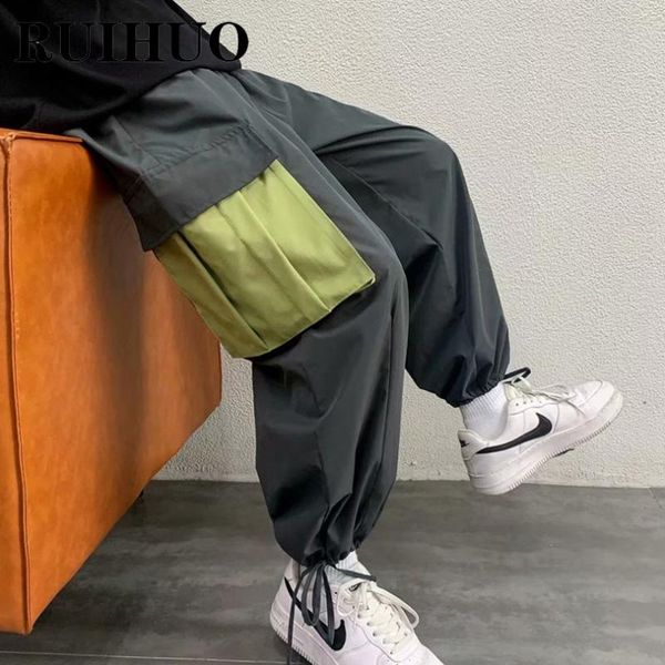 men's pants ruihuo 2021 cargo harem men trousers casual joggers sweatpants hip hop streetwear male plus size m-2xl, Black
men's pants ruihuo 2021 cargo harem men trousers casual joggers sweatpants hip hop streetwear male plus size m-2xl, Black