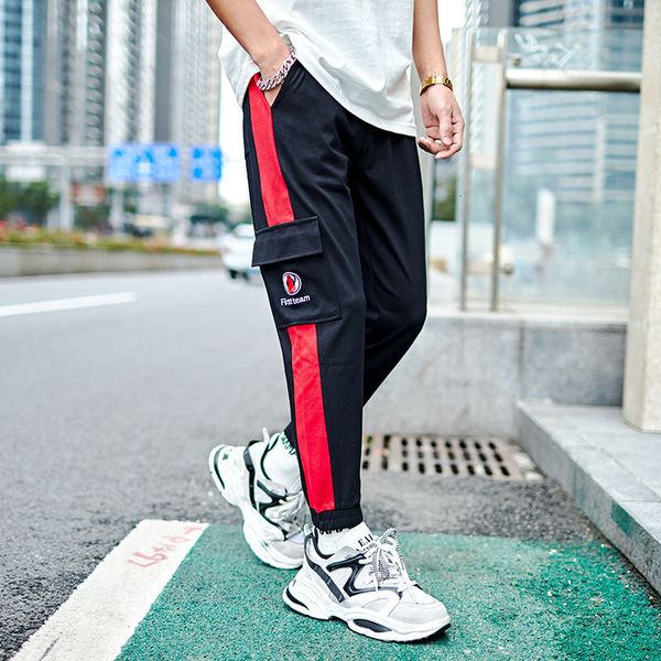 2021 new student movement is loose on the streets of men's casual pants japanese couples overalls male side stripe beam foot prqe, Black
2021 new student movement is loose on the streets of men's casual pants japanese couples overalls male side stripe beam foot prqe, Black