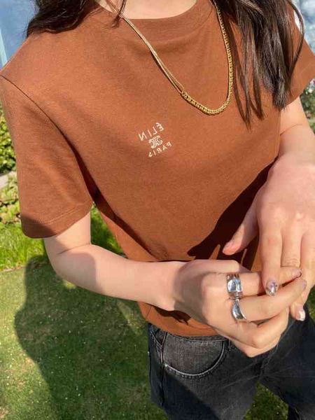 2022 factory wholesale new model ce home summer style exquisite embroidery letter short fashionable versatile thin half sleeve straight t-sh, White
2022 factory wholesale new model ce home summer style exquisite embroidery letter short fashionable versatile thin half sleeve straight t-sh, White