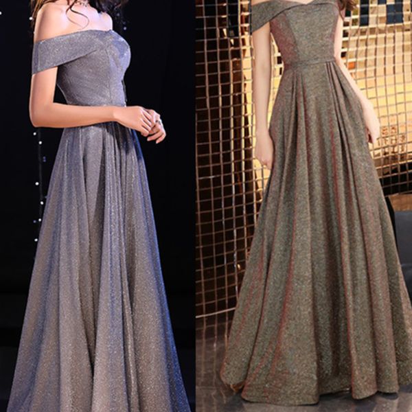 2021 sparkling glitter elegant women off shoulder formal evening dress short sleeve a line long prom dress vestido de festa, Black;red
2021 sparkling glitter elegant women off shoulder formal evening dress short sleeve a line long prom dress vestido de festa, Black;red