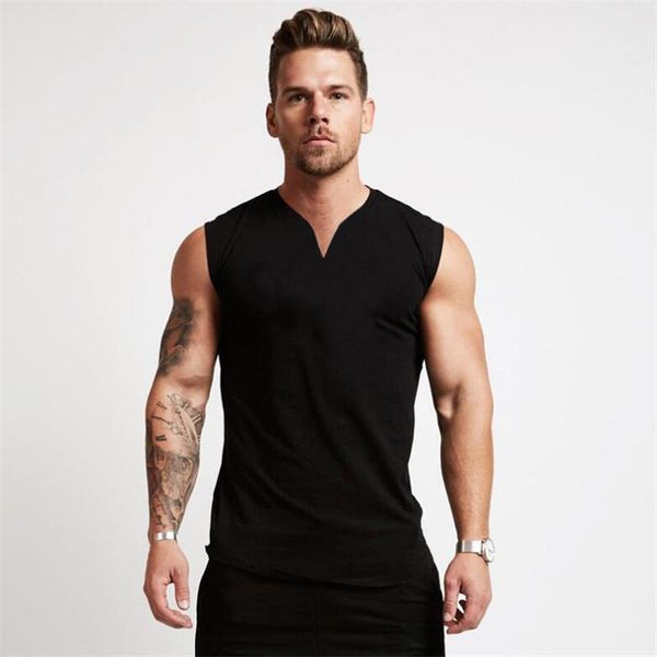 men' tank gym clothing v neck cotton bodybuilding mens workout sleeveless shirt fitness sportswear running vests muscle singlets, White;black
men' tank gym clothing v neck cotton bodybuilding mens workout sleeveless shirt fitness sportswear running vests muscle singlets, White;black